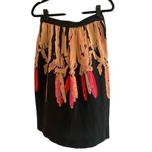 Michaele Vollbracht Vintage 100% Silk MIDI  Skirt Size XS